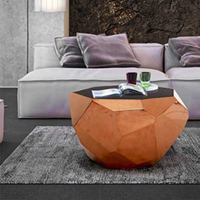 Blaine Rose Gold Coffee Table Coffee Table