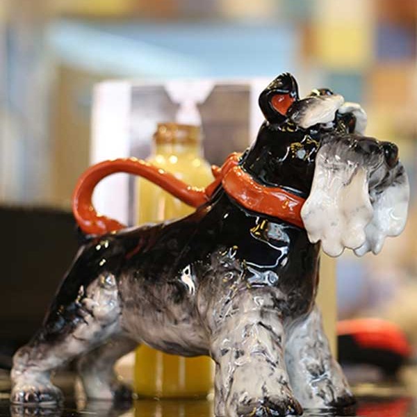 GRAY TERRIER TEAPOT