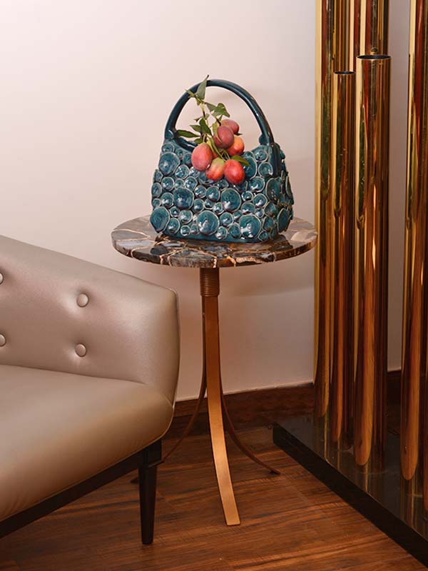 Adel Smooth Agate Round End Table