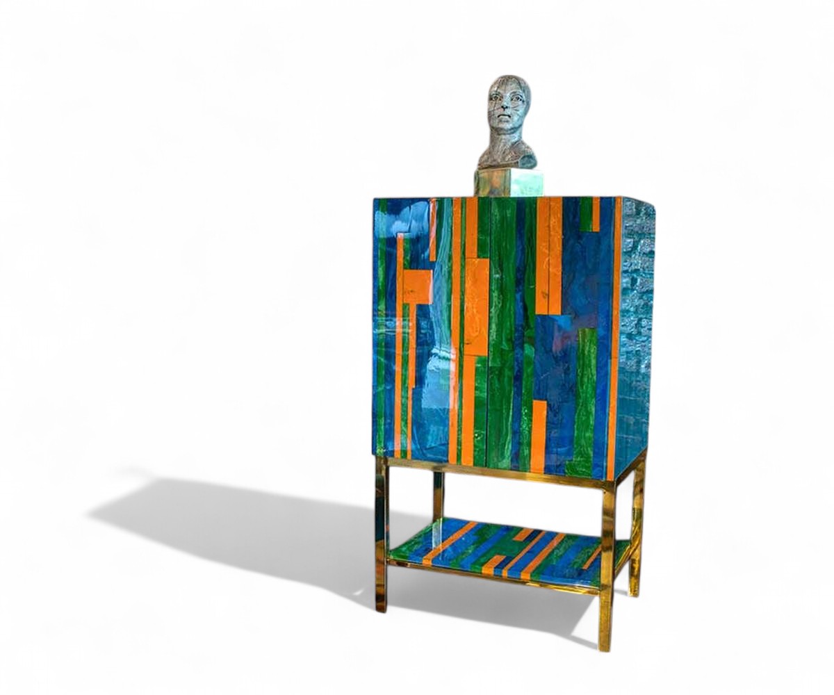 Colorblock Bar Cabinet 4