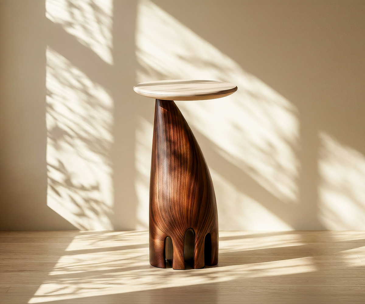 S & N Cinnamon Side Table