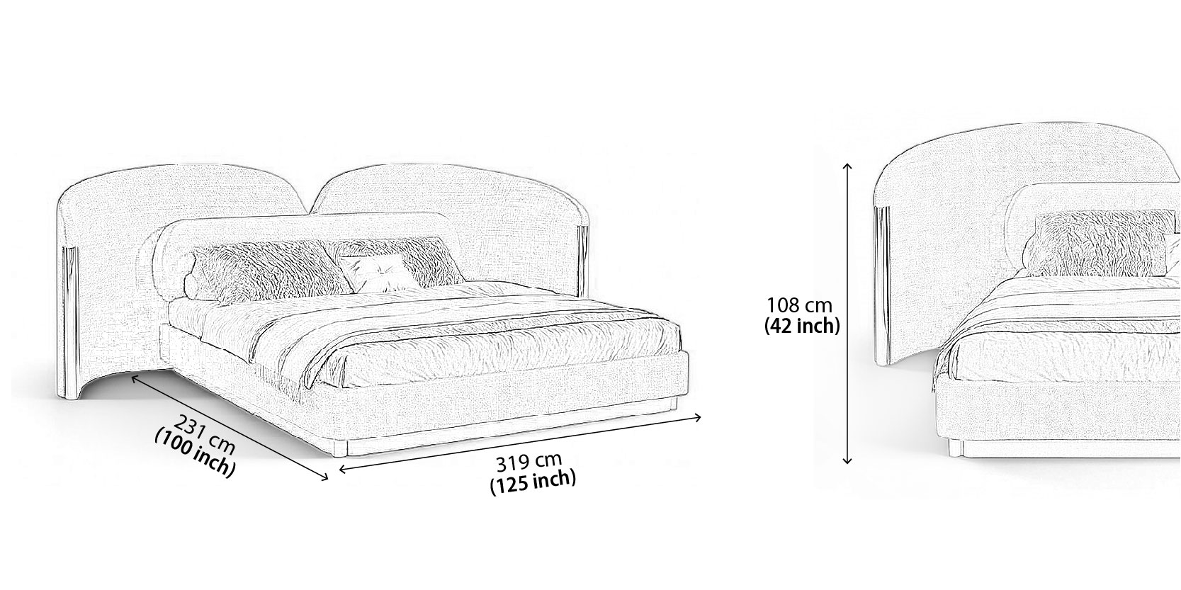 Alaine Bed dimensions