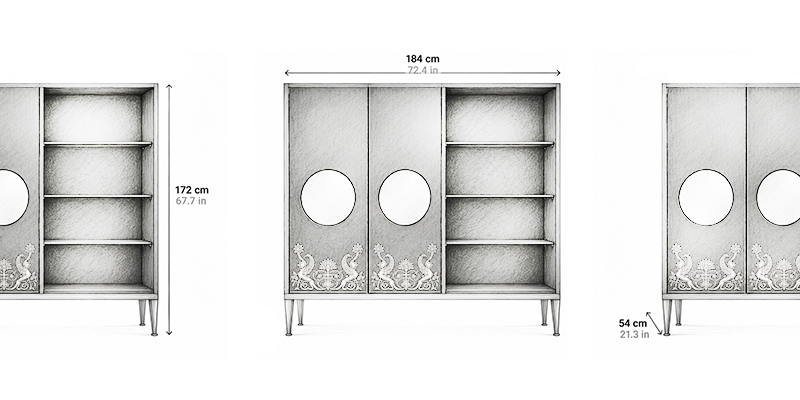 Bellagio Grand Cabinet - Resort dimensions
