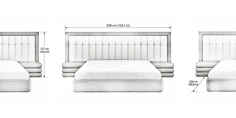 Estelle Bed - Resort dimensions
