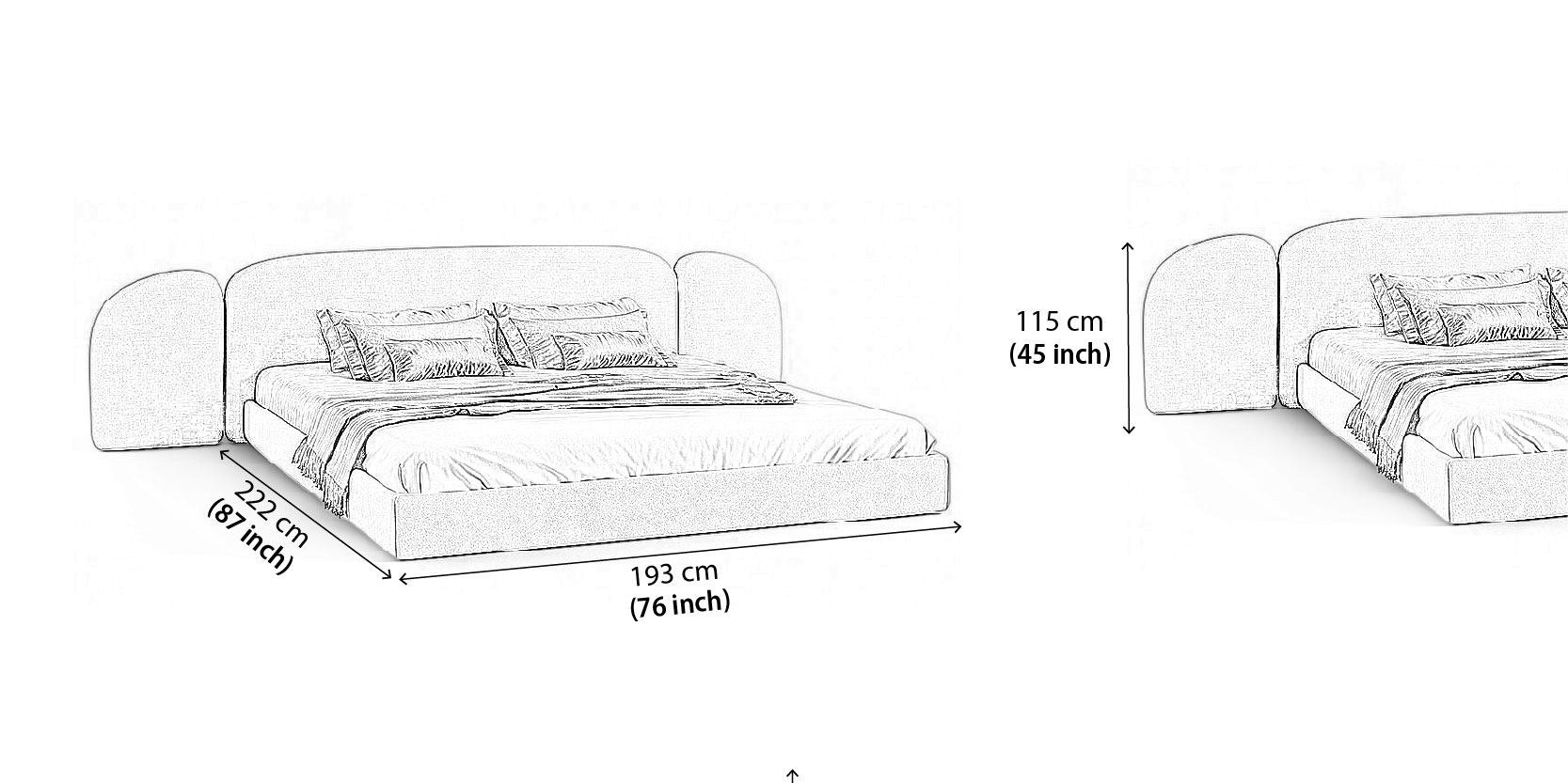 Flintstone Bed dimensions