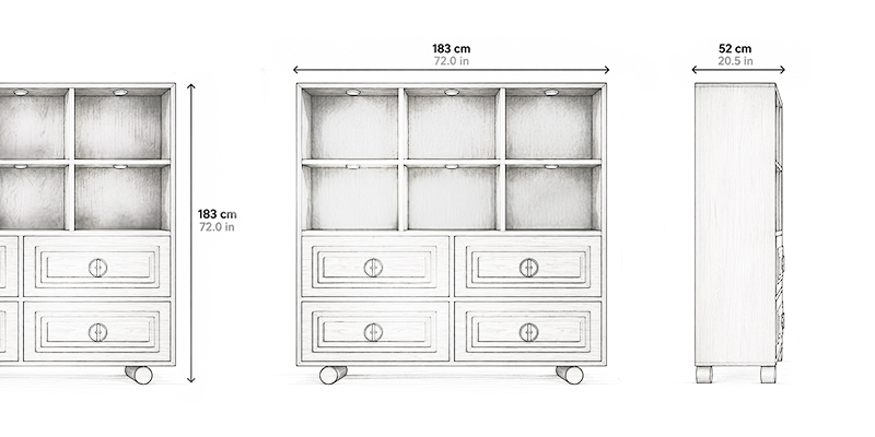 Gene Cabinet - Resort dimensions
