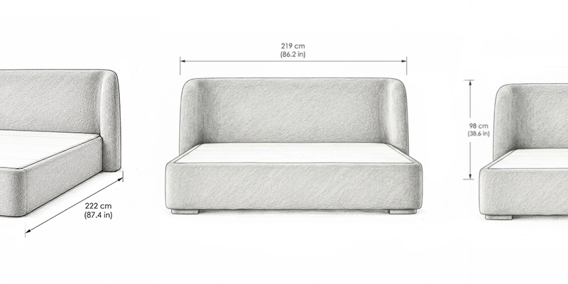 Harper Bed - Resort dimensions