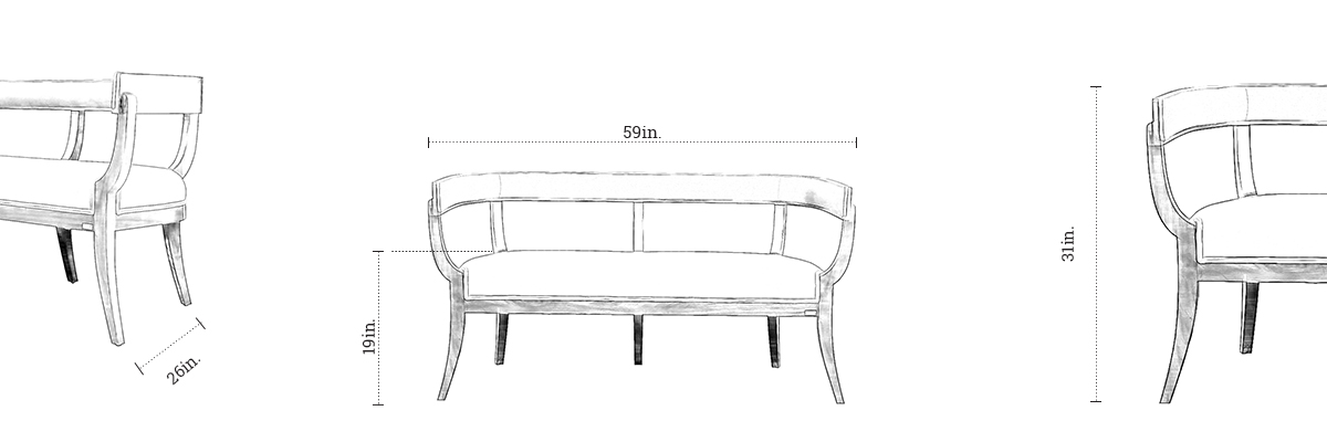 Arthur Sofa dimensions