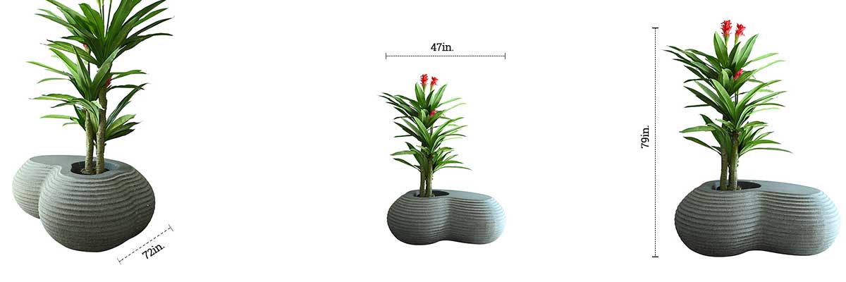Heart Planter dimensions
