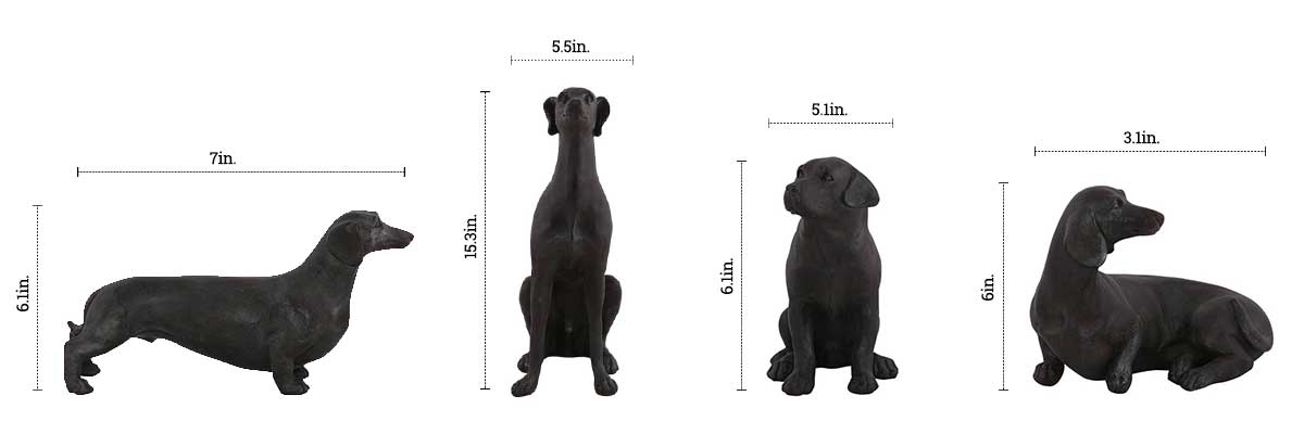 Dogs Crew (Set of 4) dimensions