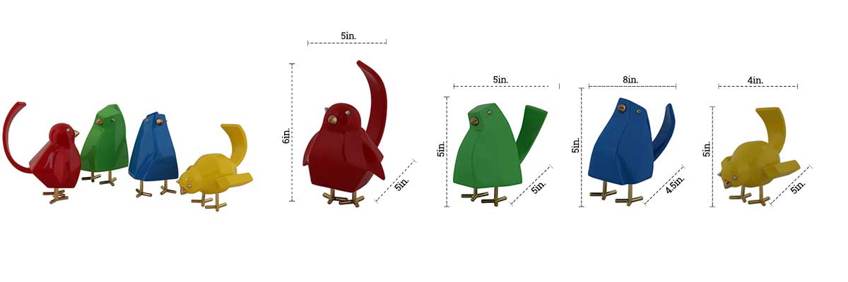 Multicolored Chicks dimensions
