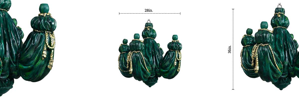 Drawstring Chandelier dimensions