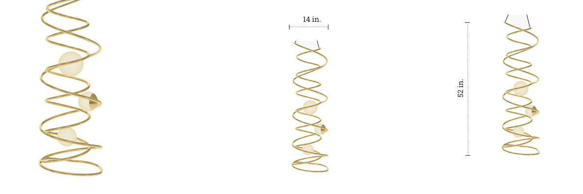 Coil Ceiling Light dimensions