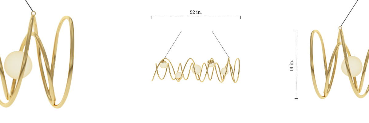 Helix Ceiling Light dimensions
