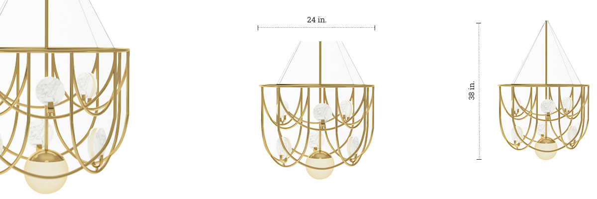 Carat Ceiling Light dimensions