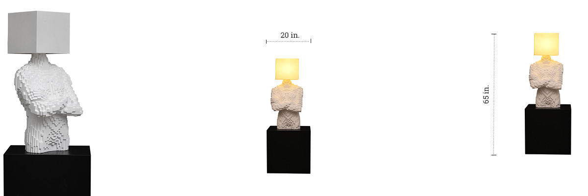 The Quad Sculptural Light dimensions