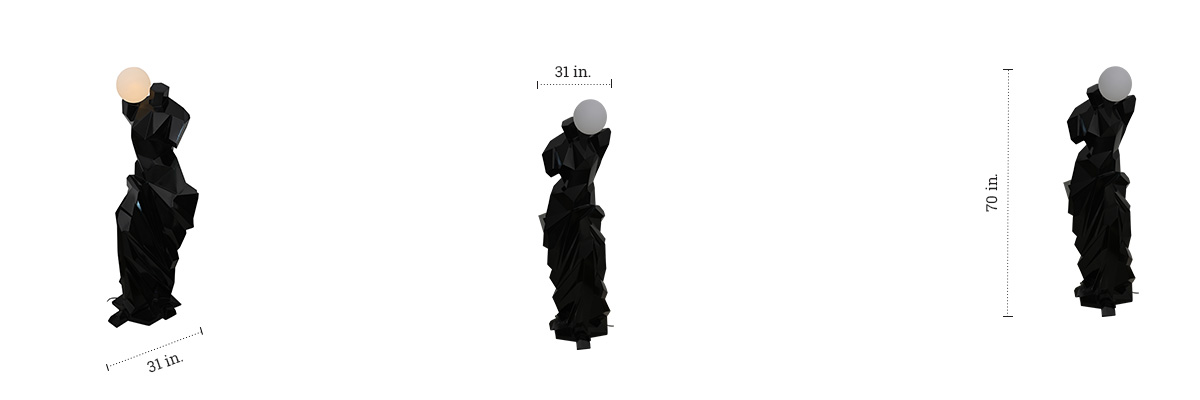 Venus Sculptural Light dimensions