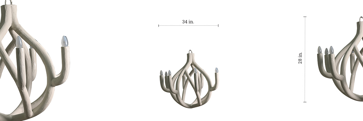Horn Chandelier dimensions