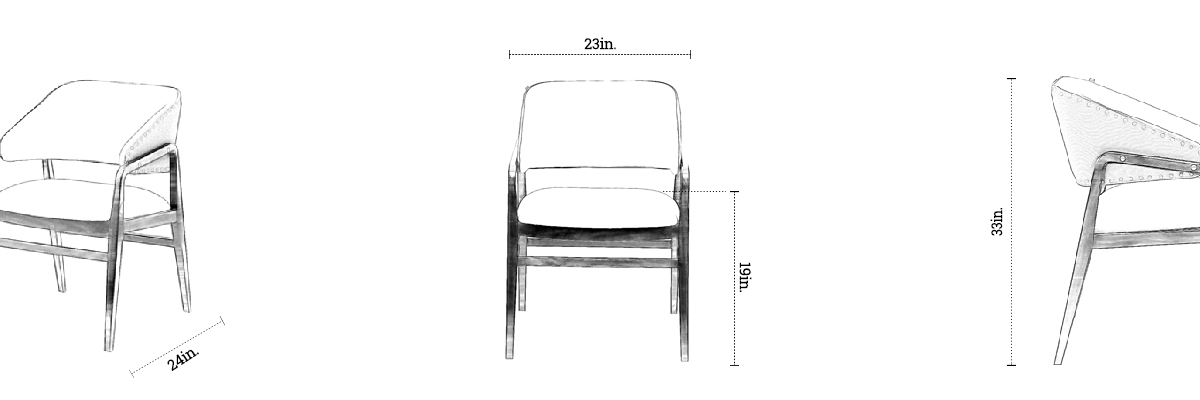 Cadena Chair dimensions