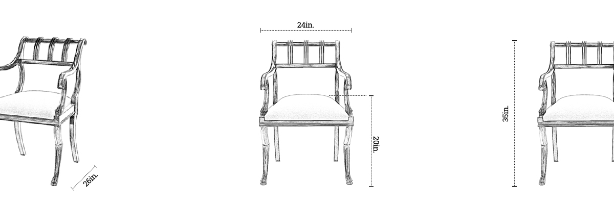 Lamees Chair dimensions