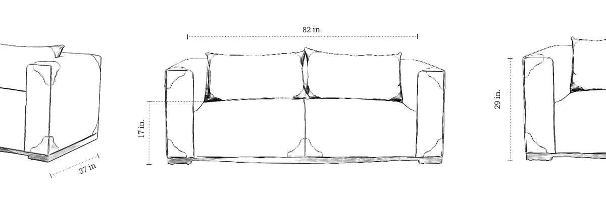 Travelers Sofa dimensions