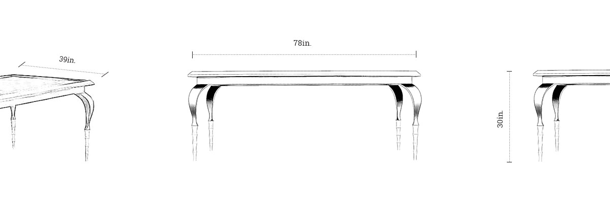 Erwin Dining Table dimensions