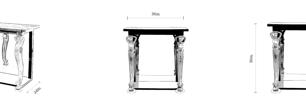 Empire Console Table dimensions