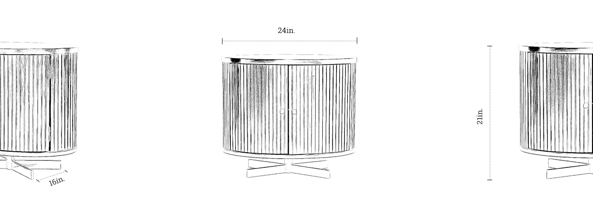 Madison Bedside Table dimensions