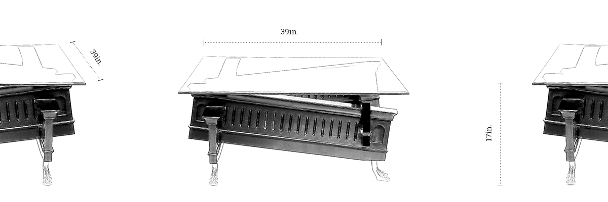 Parliament Coffee Table dimensions