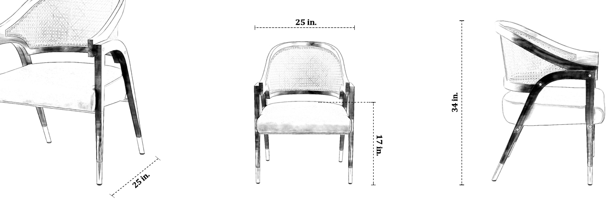 Rey Armchair dimensions