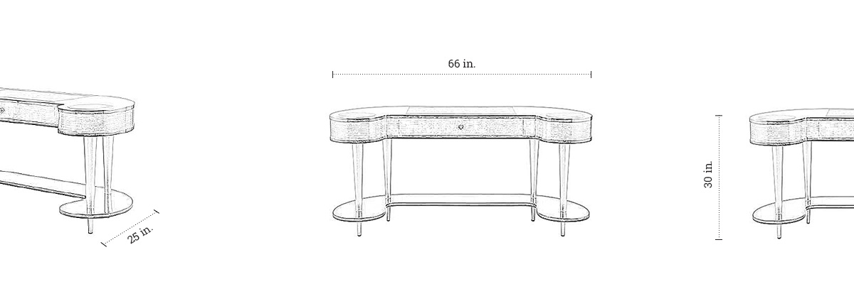 Bean Desk dimensions