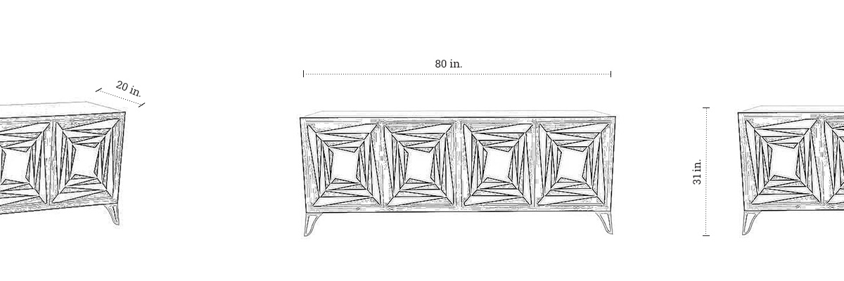 Abstract Sideboard dimensions