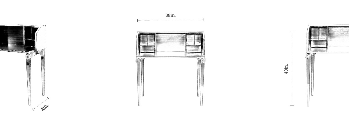 Maddox Desk dimensions