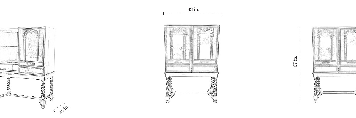Treasury Bar Cabinet - Resort dimensions