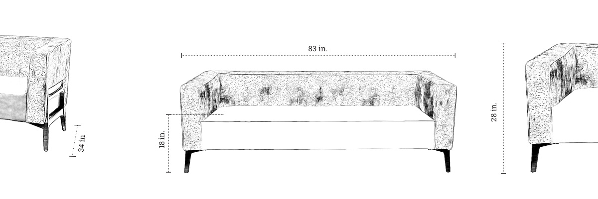 Niko Sofa dimensions