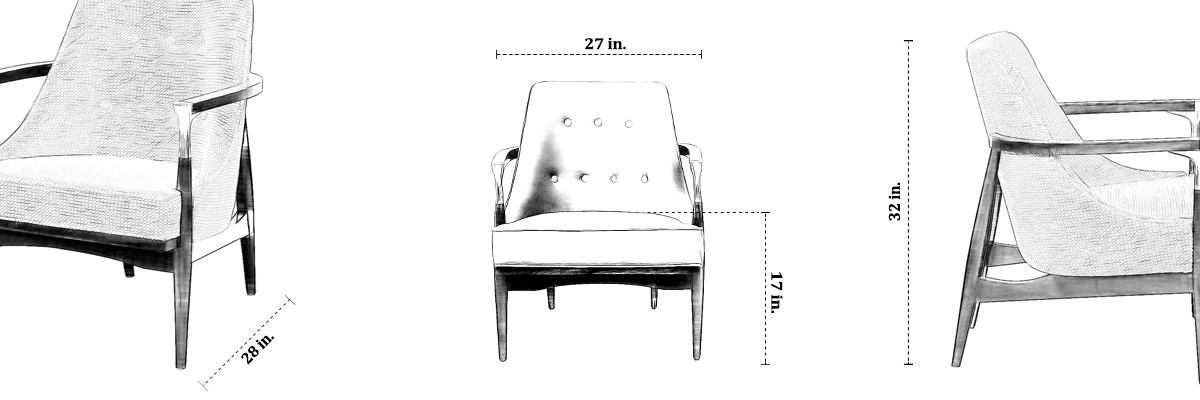 Dapper Armchair dimensions