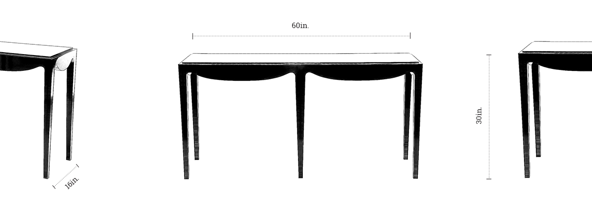 Aubin Console Table dimensions