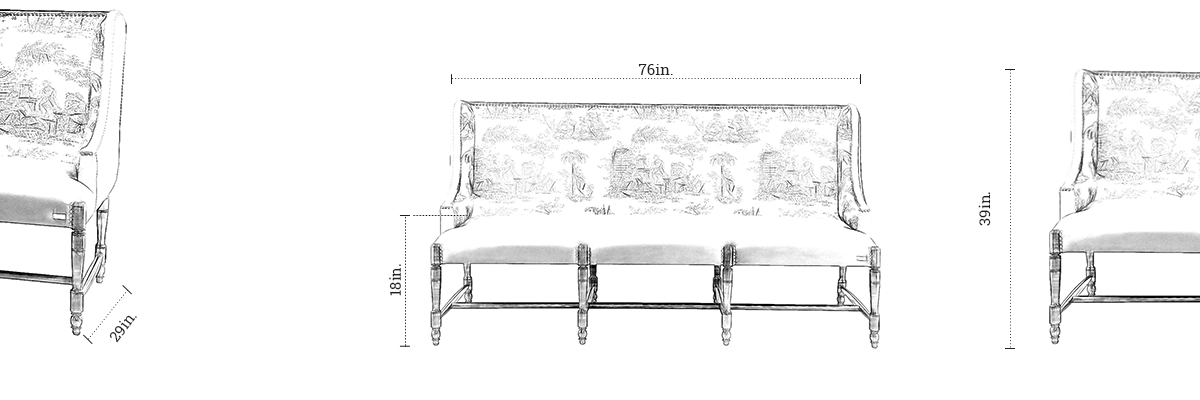 Alma Sofa dimensions