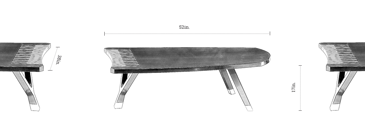 Piano Coffee Table dimensions