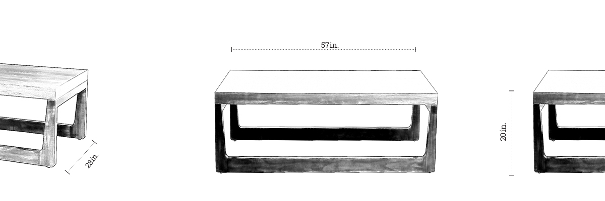 Chester Coffee Table dimensions