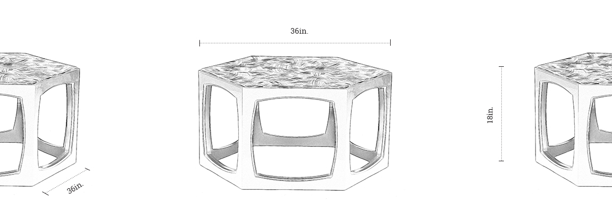 Ming Coffee Table dimensions