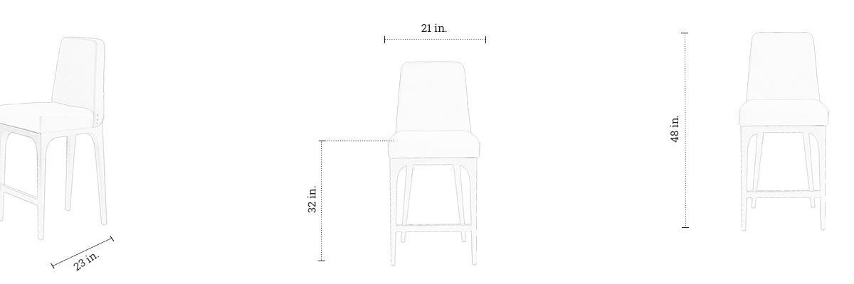 Cosmo Bar Chair dimensions