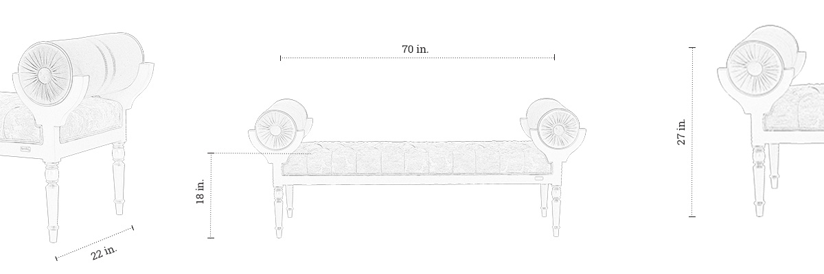 Crimson Bench dimensions