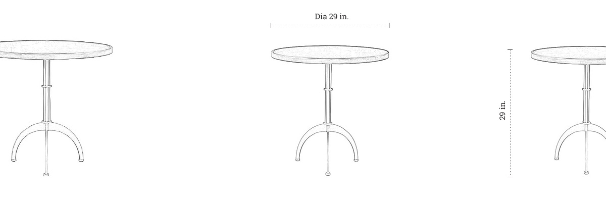 Colman Dining Table dimensions