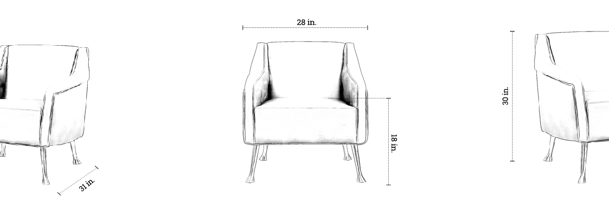Dunkan Armchair dimensions
