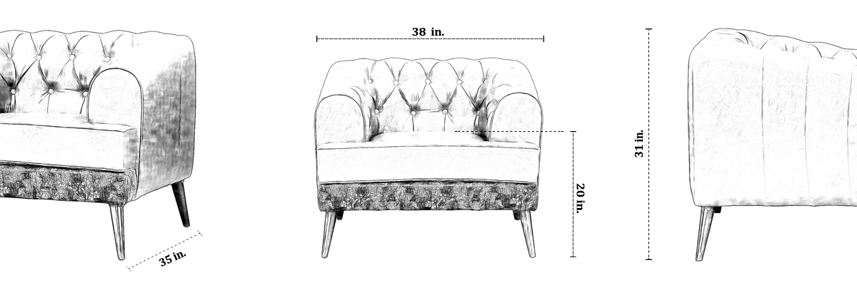 Henry Armchair dimensions