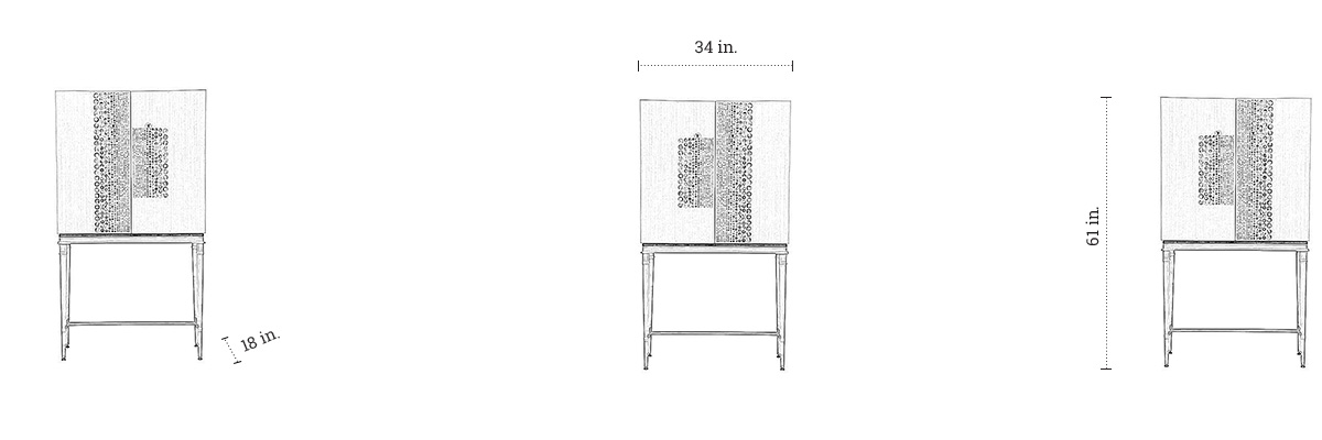 Tristin Bar Cabinet dimensions