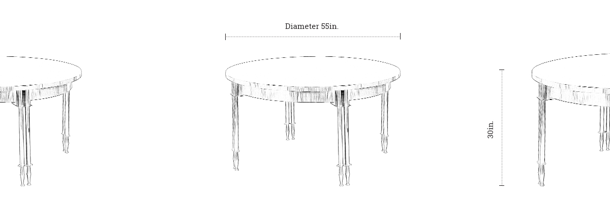Oasis Dining Table dimensions
