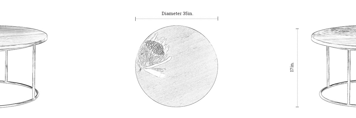 Elston Round Table dimensions