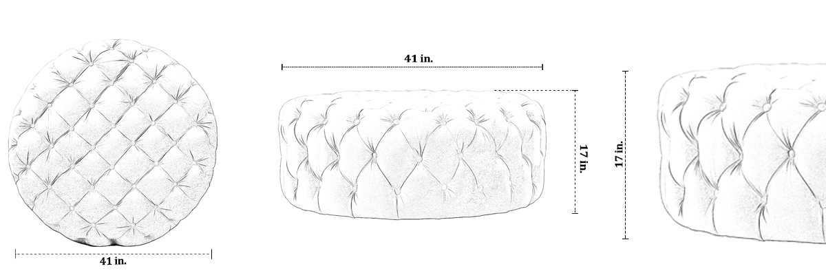 Belle Pouffe dimensions